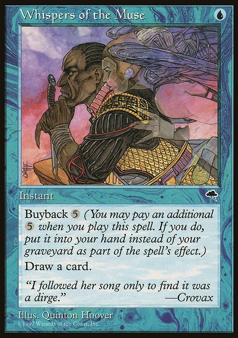 Whispers of the Muse, Tempest #103, Magic: The Gathering card