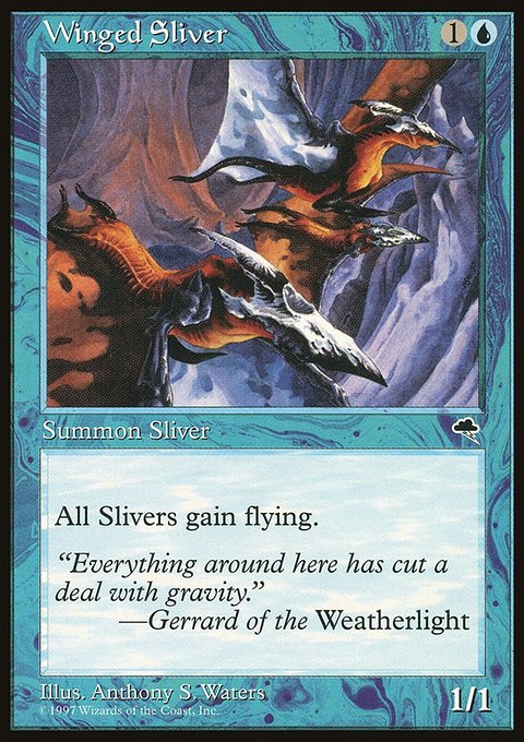 Winged Sliver, Tempest #106, Magic: The Gathering card