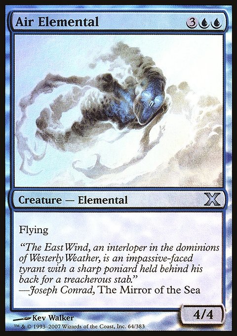 Air Elemental, Tenth Edition #64, Magic: The Gathering card