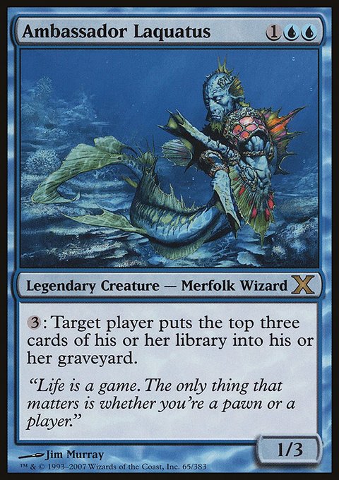 Ambassador Laquatus, Tenth Edition #65, Magic: The Gathering card