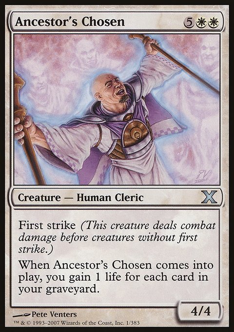 Ancestor's Chosen, Tenth Edition #1★, Magic: The Gathering card