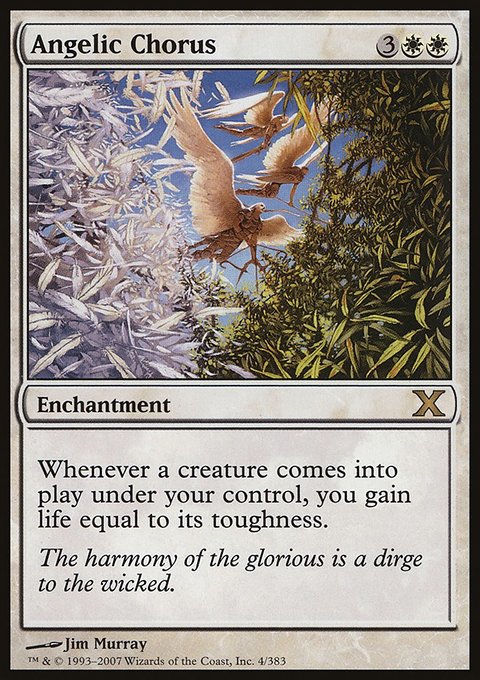 Angelic Chorus, Tenth Edition #4, Magic: The Gathering card