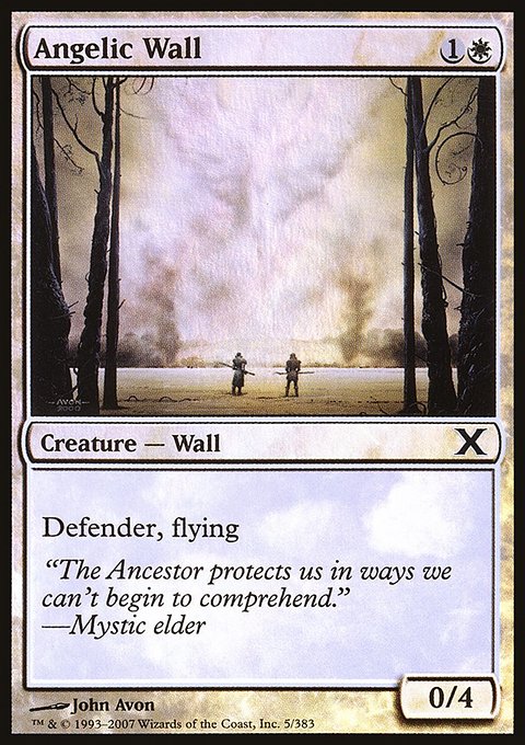 Angelic Wall, Tenth Edition #5★, Magic: The Gathering card