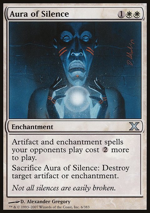 Aura of Silence, Tenth Edition #6, Magic: The Gathering card