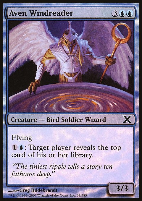 Aven Windreader, Tenth Edition #69★, Magic: The Gathering card