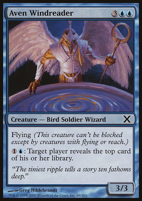 Aven Windreader, Tenth Edition #69, Magic: The Gathering card