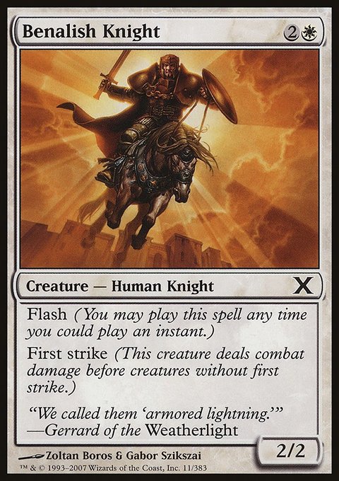 Benalish Knight, Tenth Edition #11★, Magic: The Gathering card