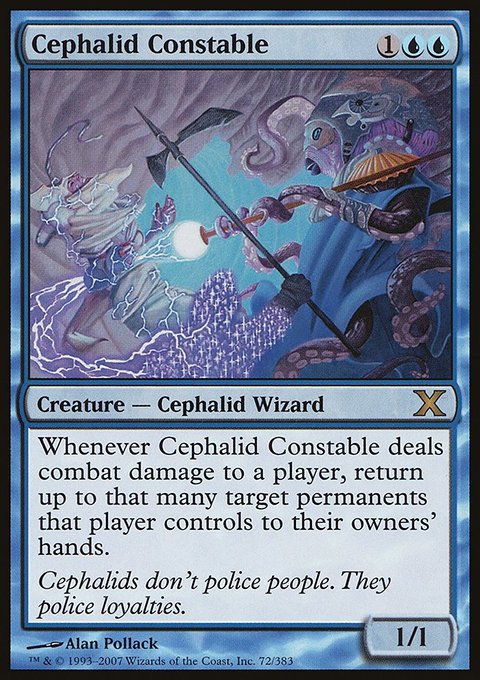 Cephalid Constable, Tenth Edition #72, Magic: The Gathering card
