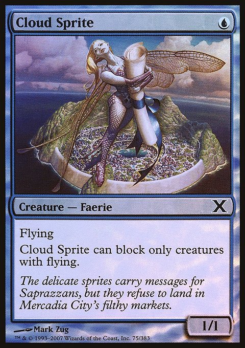 Cloud Sprite, Tenth Edition #75, Magic: The Gathering card