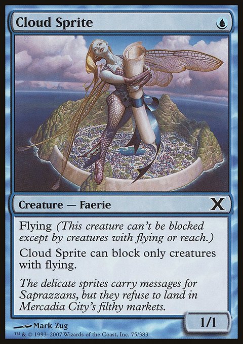 Cloud Sprite, Tenth Edition #75★, Magic: The Gathering card