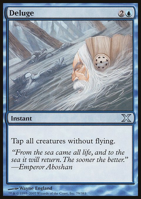 Deluge, Tenth Edition #79, Magic: The Gathering card