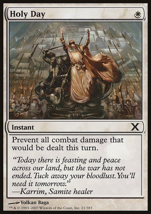 Holy Day, Tenth Edition #21, Magic: The Gathering card