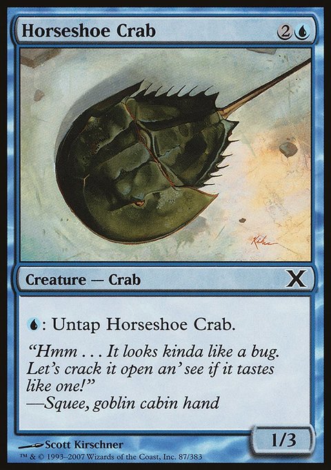 Horseshoe Crab, Tenth Edition #87, Magic: The Gathering card