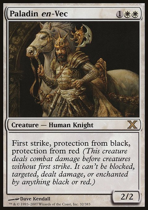 Paladin en-Vec, Tenth Edition #32★, Magic: The Gathering card