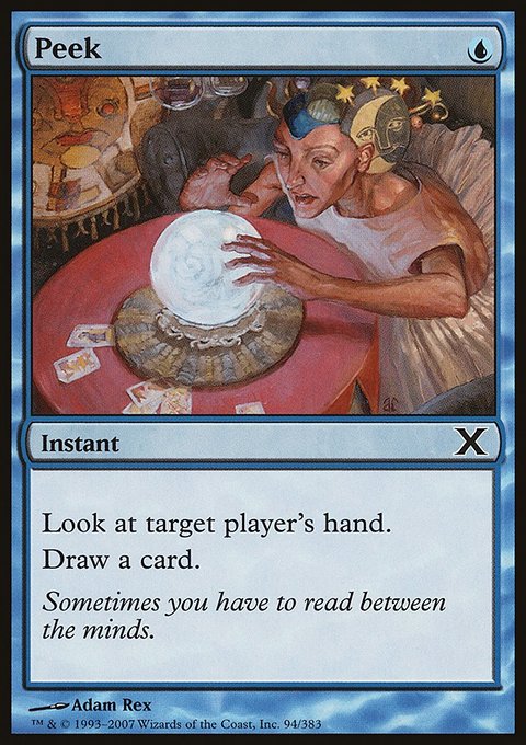 Peek, Tenth Edition #94, Magic: The Gathering card