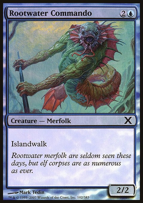 Rootwater Commando, Tenth Edition #102★, Magic: The Gathering card
