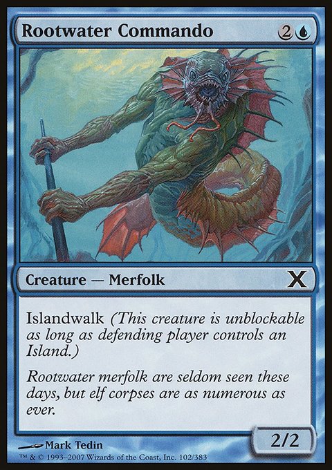 Rootwater Commando, Tenth Edition #102, Magic: The Gathering card