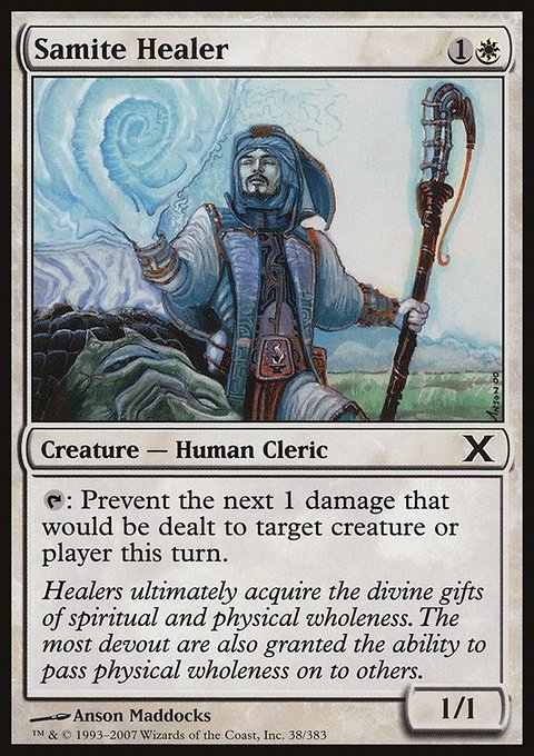 Samite Healer, Tenth Edition #38, Magic: The Gathering card