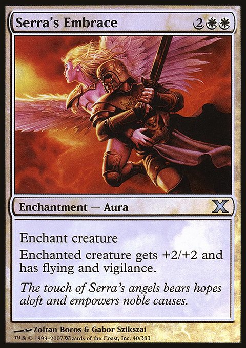 Serra's Embrace, Tenth Edition #40★, Magic: The Gathering card