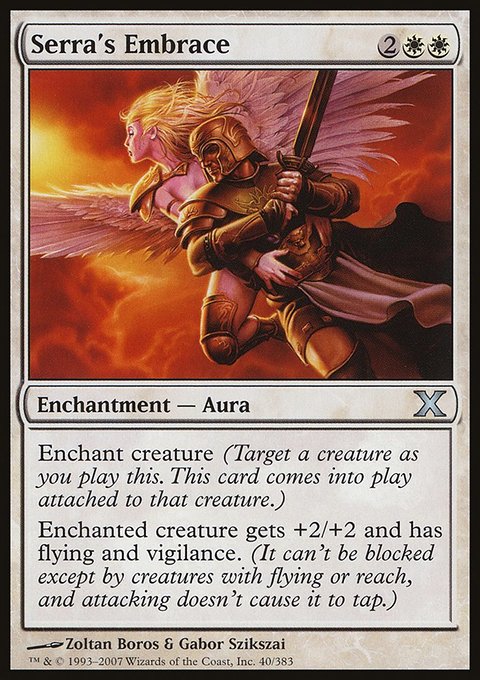 Serra's Embrace, Tenth Edition #40, Magic: The Gathering card