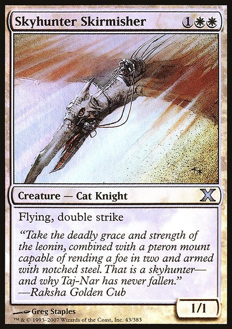 Skyhunter Skirmisher, Tenth Edition #43★, Magic: The Gathering card