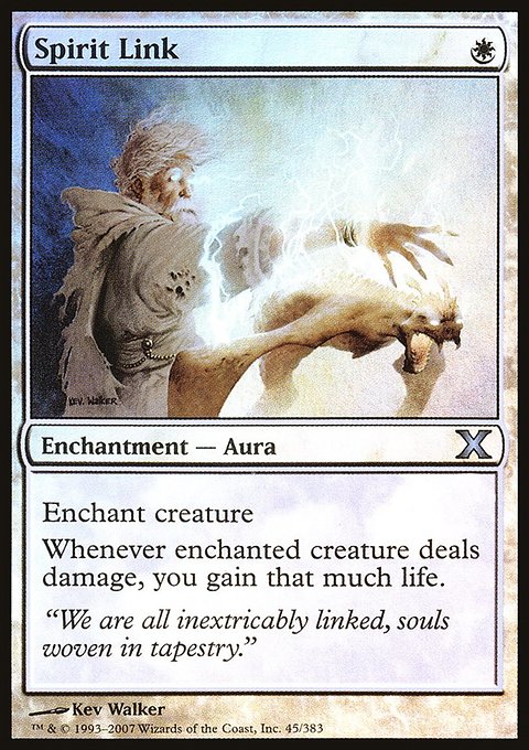 Spirit Link, Tenth Edition #45★, Magic: The Gathering card