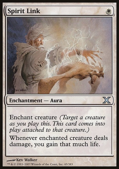 Spirit Link, Tenth Edition #45, Magic: The Gathering card
