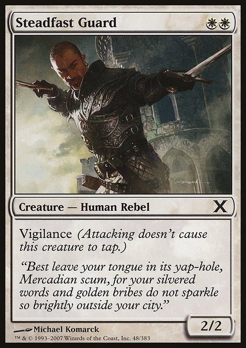 Steadfast Guard, Tenth Edition #48, Magic: The Gathering card