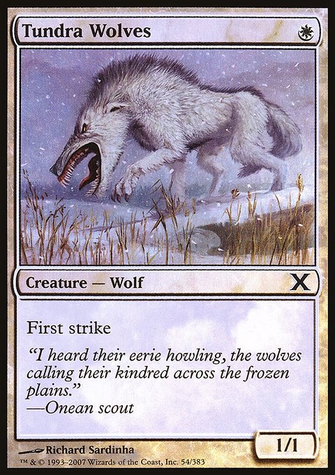 Tundra Wolves, Tenth Edition #54★, Magic: The Gathering card