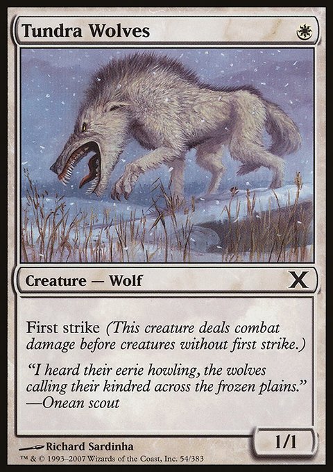 Tundra Wolves, Tenth Edition #54, Magic: The Gathering card