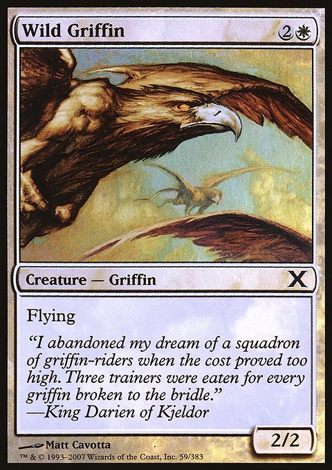 Wild Griffin, Tenth Edition #59, Magic: The Gathering card