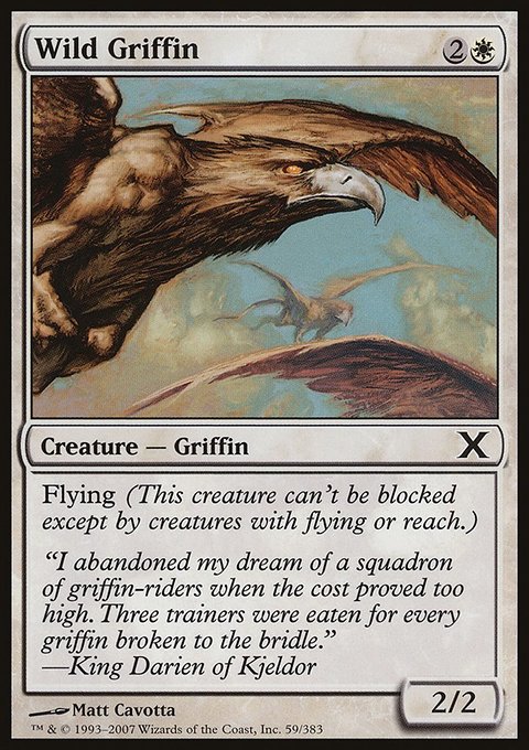 Wild Griffin, Tenth Edition #59★, Magic: The Gathering card