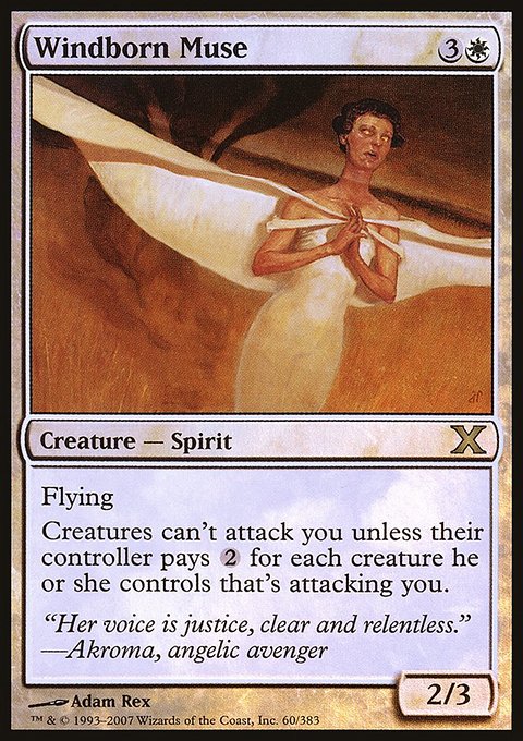 Windborn Muse, Tenth Edition #60★, Magic: The Gathering card