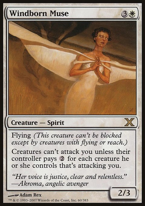 Windborn Muse, Tenth Edition #60, Magic: The Gathering card