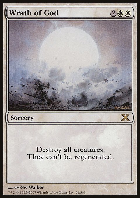 Wrath of God, Tenth Edition #61, Magic: The Gathering card