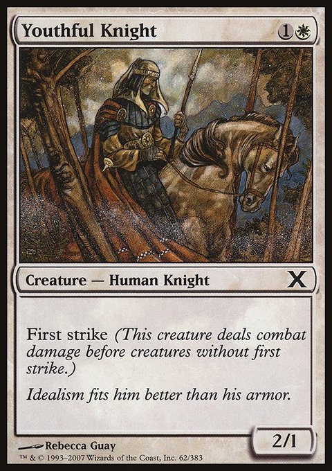 Youthful Knight, Tenth Edition #62, Magic: The Gathering card
