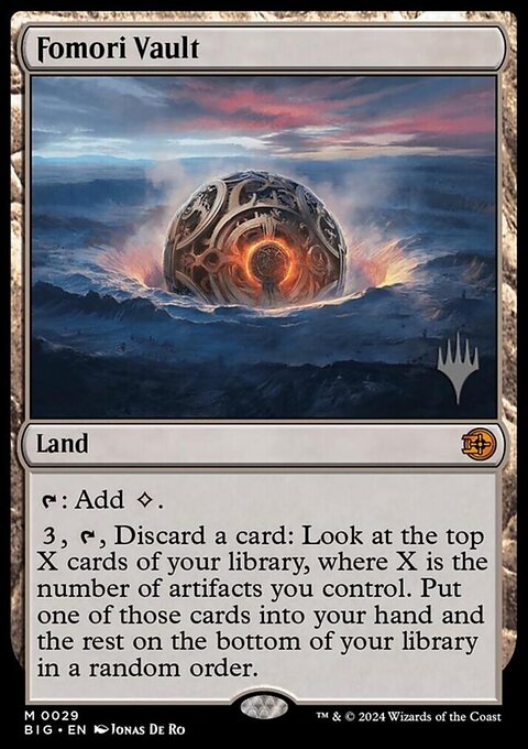 Fomori Vault, The Big Score Promos #29p, Magic: The Gathering card