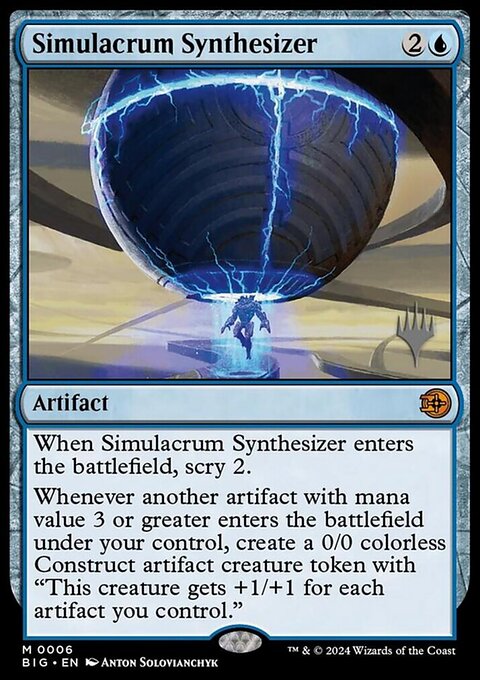 Simulacrum Synthesizer, The Big Score Promos #6p, Magic: The Gathering card