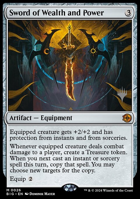 Sword of Wealth and Power, The Big Score Promos #26p, Magic: The Gathering card