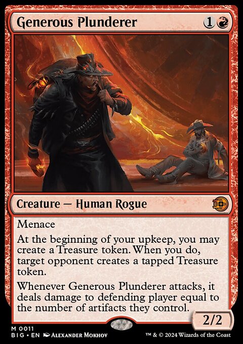 Generous Plunderer, The Big Score #11, Magic: The Gathering card