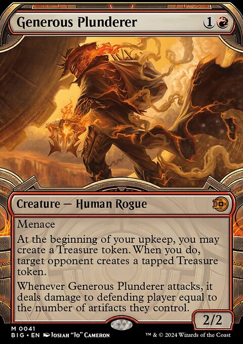 Generous Plunderer, The Big Score #41, Magic: The Gathering card