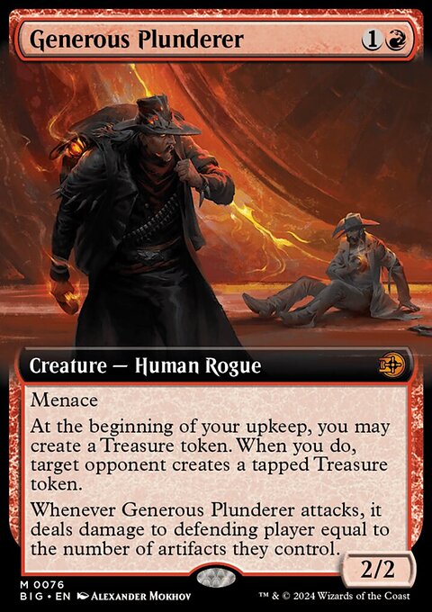 Generous Plunderer, The Big Score #76, Magic: The Gathering card