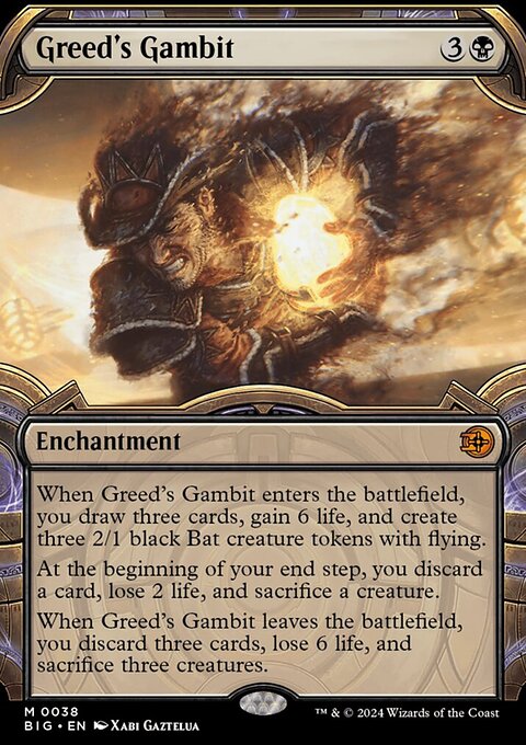 Greed's Gambit, The Big Score #38, Magic: The Gathering card