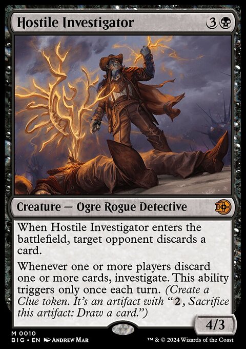 Hostile Investigator, The Big Score #10, Magic: The Gathering card