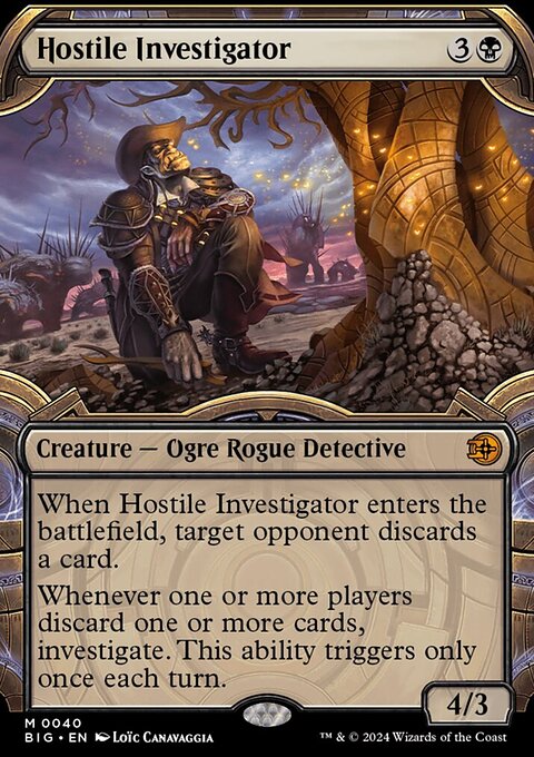 Hostile Investigator, The Big Score #40, Magic: The Gathering card