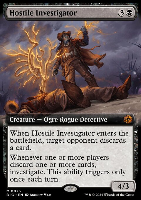 Hostile Investigator, The Big Score #75, Magic: The Gathering card