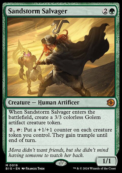 Sandstorm Salvager, The Big Score #19, Magic: The Gathering card