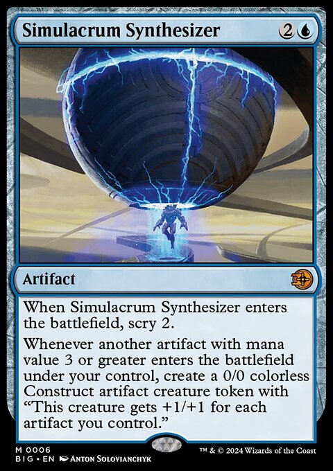 Simulacrum Synthesizer, The Big Score #6, Magic: The Gathering card