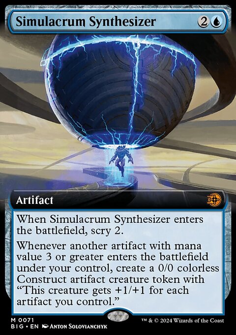 Simulacrum Synthesizer, The Big Score #71, Magic: The Gathering card