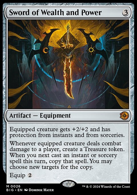 Sword of Wealth and Power, The Big Score #26, Magic: The Gathering card
